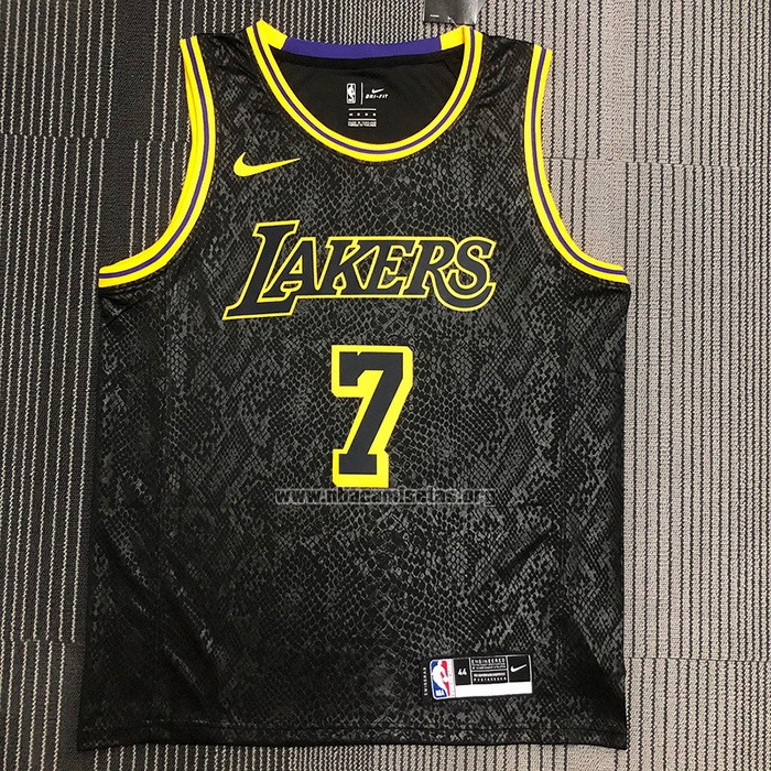Camiseta Los Angeles Lakers Carmelo Anthony NO 7 Black Mamba Negro